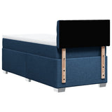 Box Spring Bed with Mattress Blue 100x200 cm Fabric 3285812