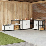 Kitchen Storage HATTEM White 90 x 50 x 92 cm Steel 874955