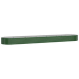 Garden Raised Bed Galvanised Steel 507x100x36 cm Green 319008