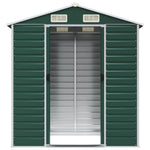 Garden Shed Green 191x130x198 cm Galvanised Steel 3188231
