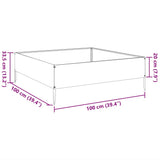 Garden Raised Bed 100x100x33.5 cm Galvanised Steel 851029