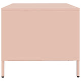 ZNTS Coffee Table Pink 101.5x50x43.5 cm Cold-rolled Steel 851269