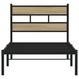 Metal Bed Frame without Mattress Sonoma Oak 80x200 cm 4017093