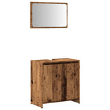 2 Piece Bathroom Furniture Set Old Wood Engineered Wood 856067
