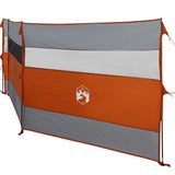 Camping Windbreak Grey and Orange 508x130 cm Waterproof 4009662