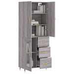 Highboard Grey Sonoma 69.5x34x180 cm Engineered Wood 3195945