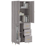 Highboard Grey Sonoma 69,5x34x180 cm Engineered Wood 3195945