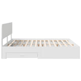 Bed Frame with Headboard White 180 x 200 cm Engineered Wood 3412339