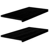 Window Sills 2 pcs Brown Black 80x40x2 cm Solid Wood Oak 4009198