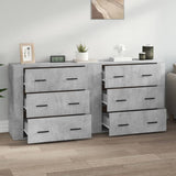 Sideboards 2 pcs Concrete Grey Engineered Wood 3185411