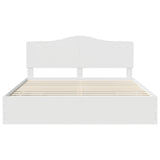 Bed Frame with Drawer White 200 x 200 cm Engineer Wood 3413380