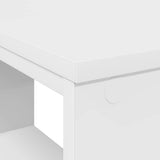 Desk with Shelf White 90 x 50 x 75 cm Engineered Wood 869506