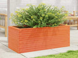 Garden Planter Wax Brown 90x40x45.5 cm Solid Wood Pine 847270