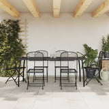 Garden Dining Set Anthracite Metal Mesh Foldable 3211814