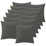Cushion with Pillow HEERLEN 12 pcs Anthracite Polyester 926634