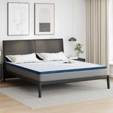 Mattress Topper White 180 x 200 x 6 cm Jaquard Fabric 4106262