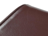 Bench 40 x 30 x 45 cm Real Leather Dark Brown 42042098