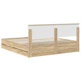 Bed Frame with Drawer Sonoma Oak 180 x 200 cm Engineer Wood 3407958