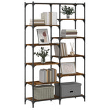 Bookshelf Smoked Oak 100x32x170 cm Engineered Wood and Iron 832790
