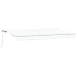 Retractable Awning Manual White 400 x 200 cm Fabric 3329867