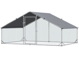 Chicken Run Galvanised Walk-in Chicken Coop Hen Poultry House Cage Rabbit Hutch Pet Playpen Garden T3398P350073