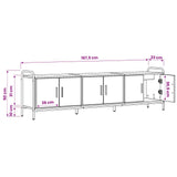 TV Cabinet 167.5 x 33 x 50 cm Smoked Oak Engineered Wood 8013748