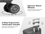 4-Piece Luggage Set with 2 Handbags & 8-Piece Toiletry Kit Durable PP Suitcase 20923247