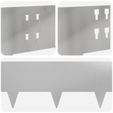 Lawn Edging 10 pcs 100 x 20 cm Steel Silver 8008594