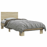 Bed Frame with Headboard Sonoma Oak 80 x 200 cm Engineered Wood 8009083