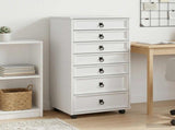 Rolling Cabinet with Drawers CORONA White 42040538