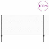 Welded Wire Fence 100 x 1 m PVC-Coated Steel Grey Mesh 3336931