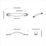 Handle 968 pcs Black Zinc Alloy 864718