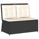 Garden Bench Black Poly Rattan 3394467