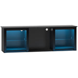 65" TV Stand, with LED Lights and Storage - Black T3398P344787