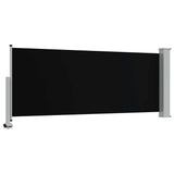 Patio Retractable Side Awning 100 x 300 cm Black 45184