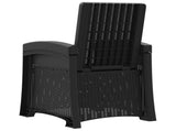 Reclining Garden Chair Rattan Look Anthracite PP 8011992