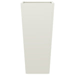 ZNTS Garden Planter White 35x35x75 cm Steel 851082