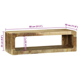 TV Cabinet with Shelf Brown 80 x 30 x 25 cm Solid Mango wood 4104535