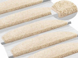 Self-adhesive Stair Mats 15 pcs Light Brown 80 x 24.5 x 3.5 cm 42038655