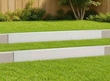 Garden Cover Profile 2 pcs 100 x 6 x 15 cm Steel White 8012950