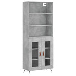 Highboard Concrete Grey 69.5x34x180 cm Engineered Wood 3189289