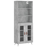 Highboard Concrete Grey 69.5x34x180 cm Engineered Wood 3189289