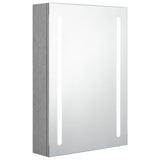 LED Bathroom Mirror Cabinet Concrete Grey 50x13x70 cm 326495