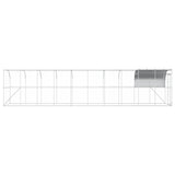 Against Wall Chicken Coop Silver 1000 x 200 x 215 cm 3434744