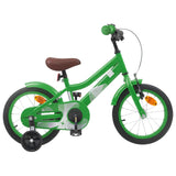 Kids Bike 14 Inches for 3-5 Years Old Green 42009374