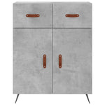 Highboard Concrete Grey 69.5x34x180 cm Engineered Wood 3199853