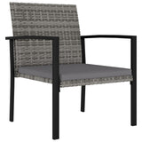 Garden Dining Chairs 4 pcs Poly Rattan Grey 317173