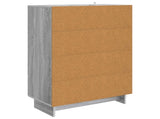 Sideboard Grey Sonoma 66 x 34.5 x 95 cm Engineered Wood 893981