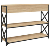Console Table Sonoma Oak 100x28x75 cm Engineered Wood 834191