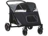One-Click Foldable Pet Stroller, with Universal Wheels, Shock absorber, for Medium and Large Dogs T3398P349600